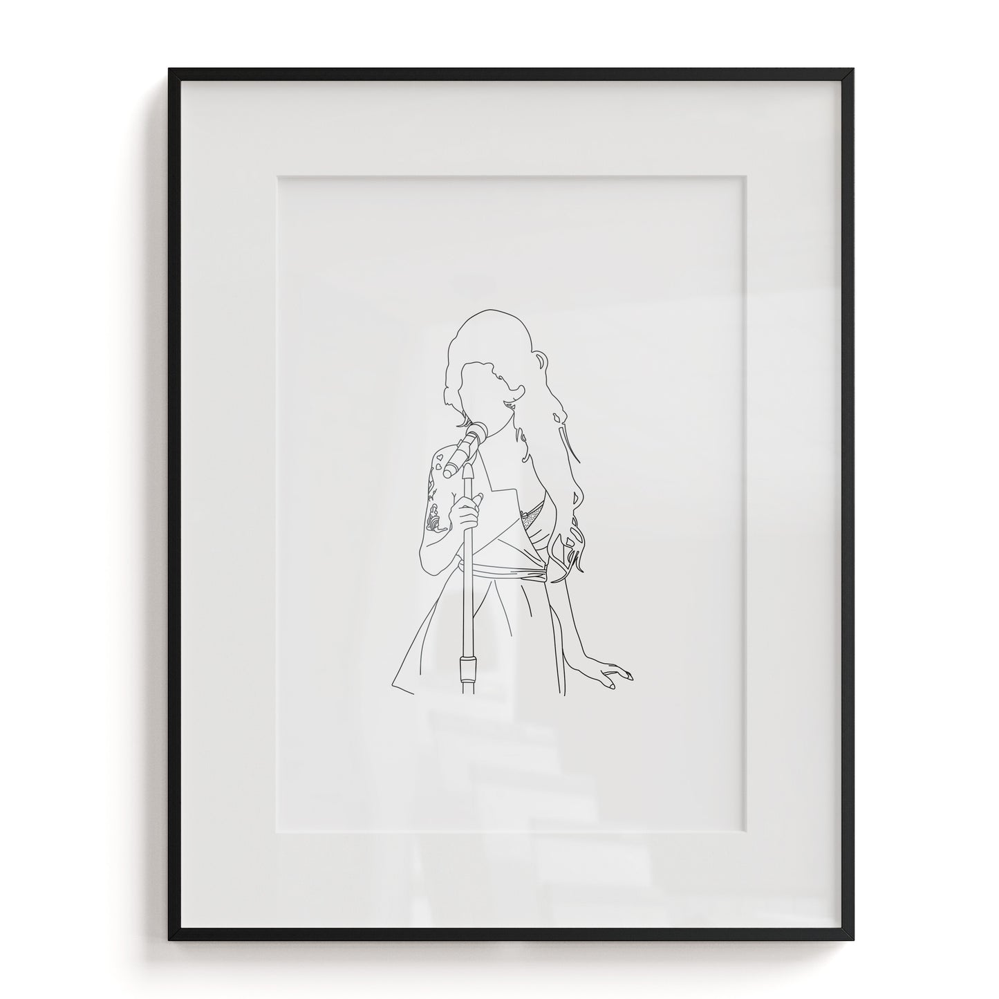 Amy Winehouse Line Art Print
