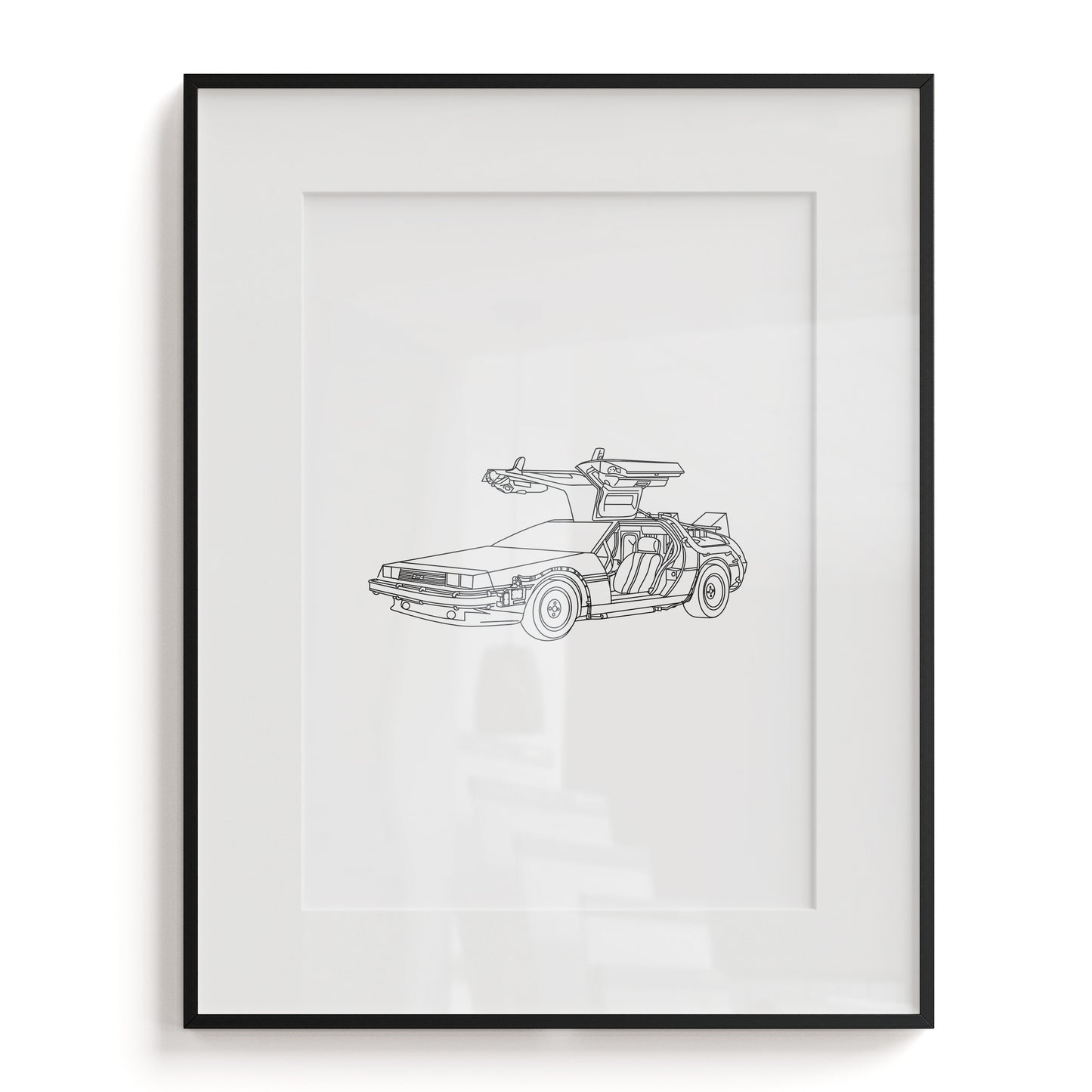 Back to the Future Line Art Print
