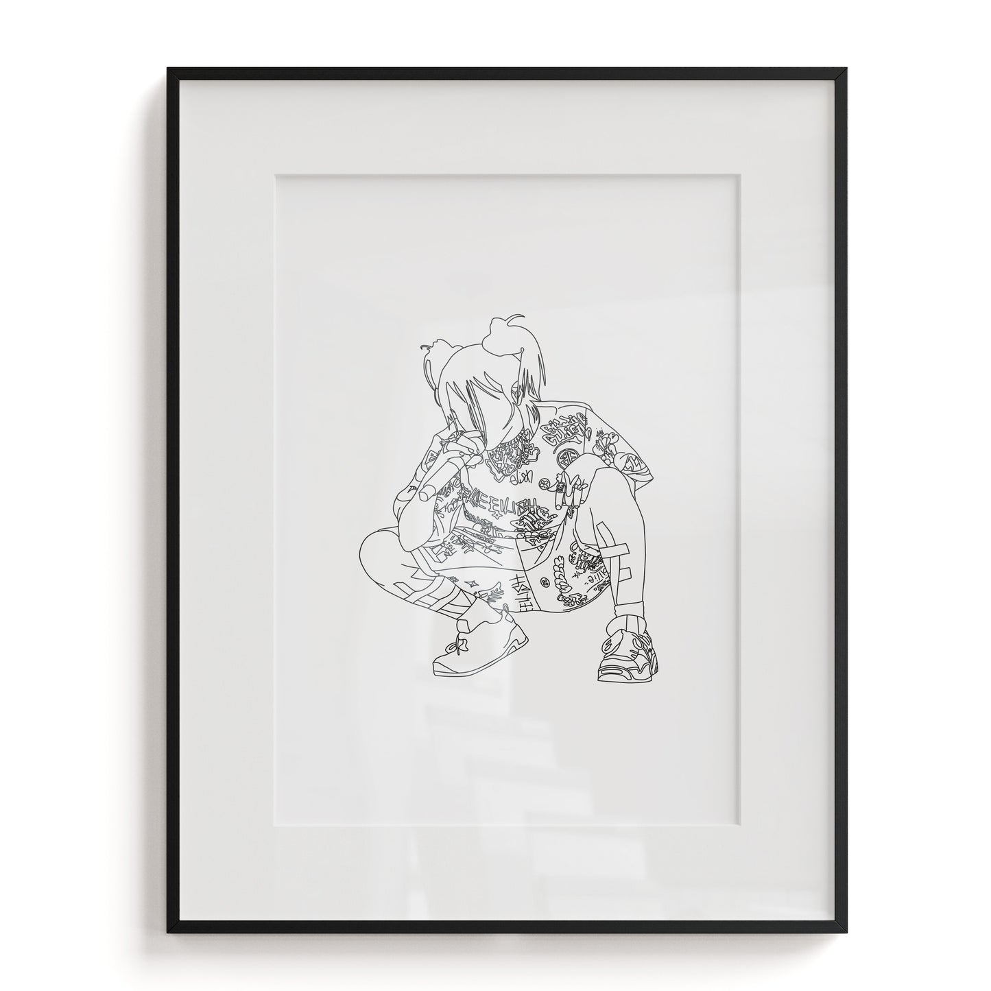Billie Eilish Line Art Print