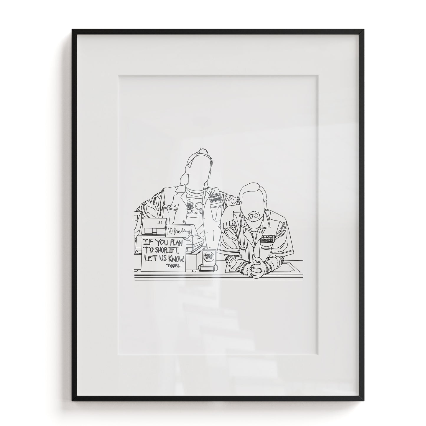 Clerks Line Art Print