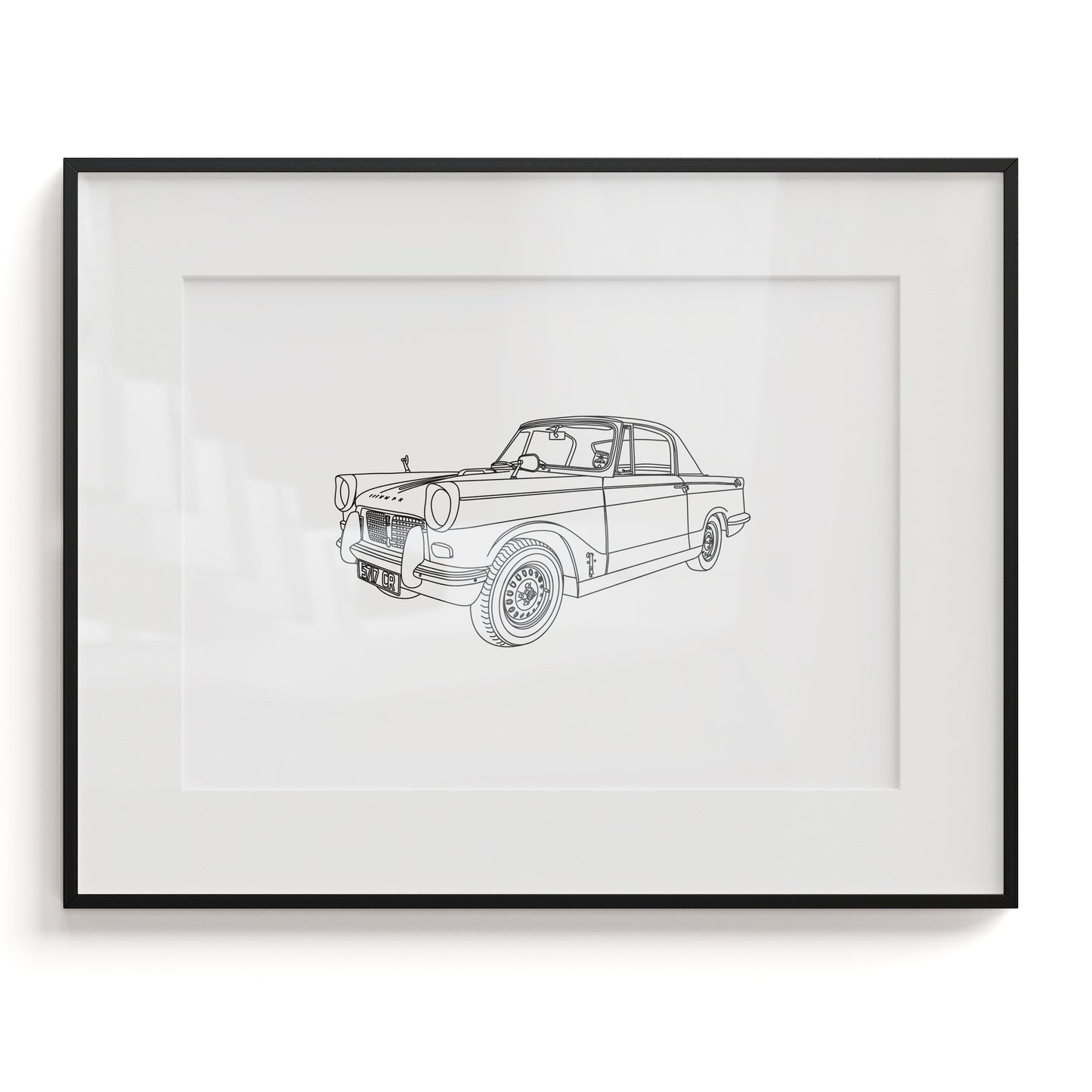 Custom Car Line Art Print