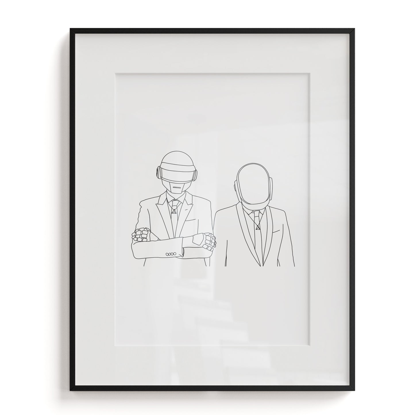 Daft Punk Line Art Print