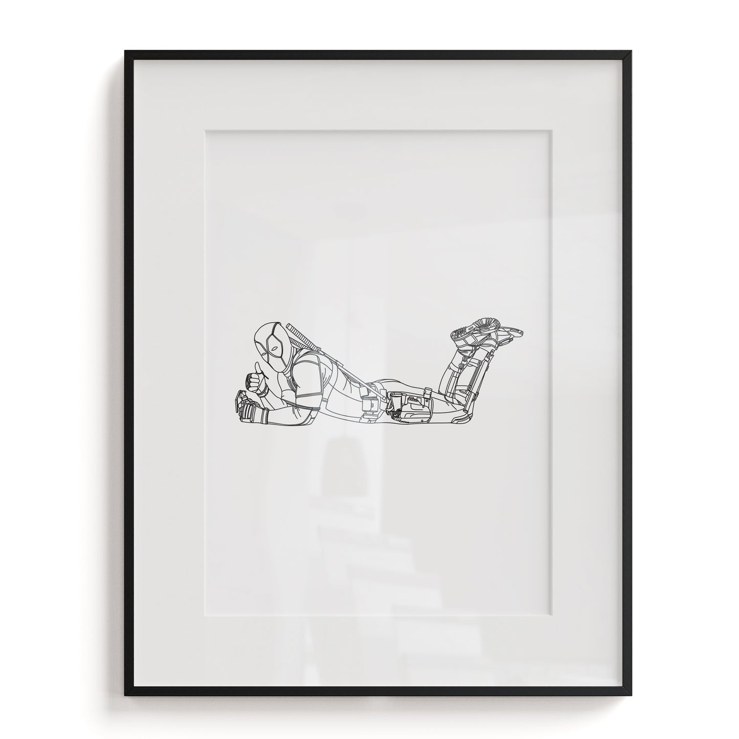 Deadpool Line Art Print