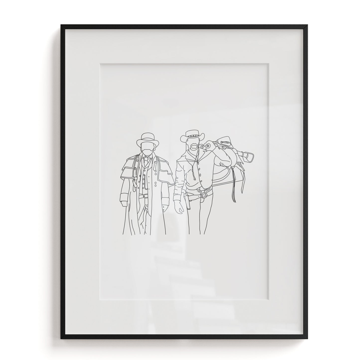 Django Unchained Line Art Print