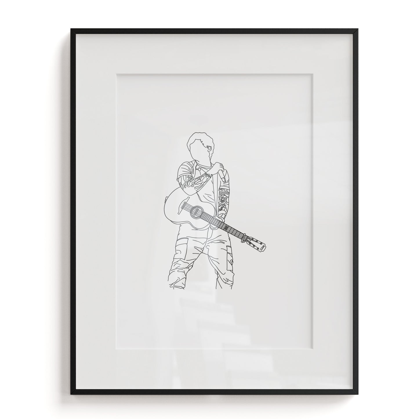 Ed Sheeran Line Art Print