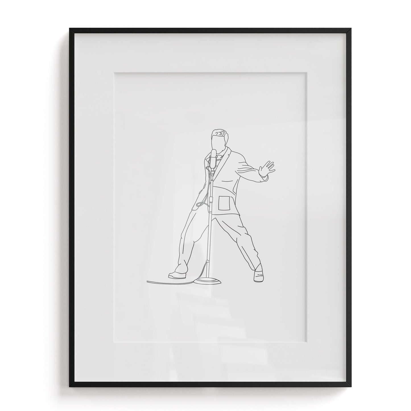 Elvis Presley Line Art Print