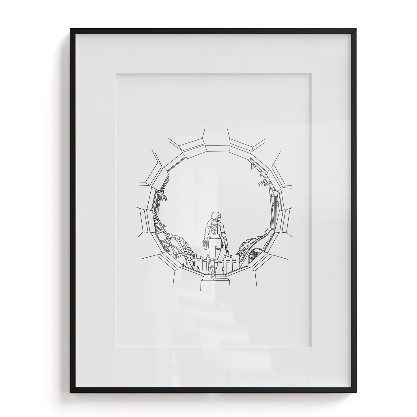 Fallout Line Art Print