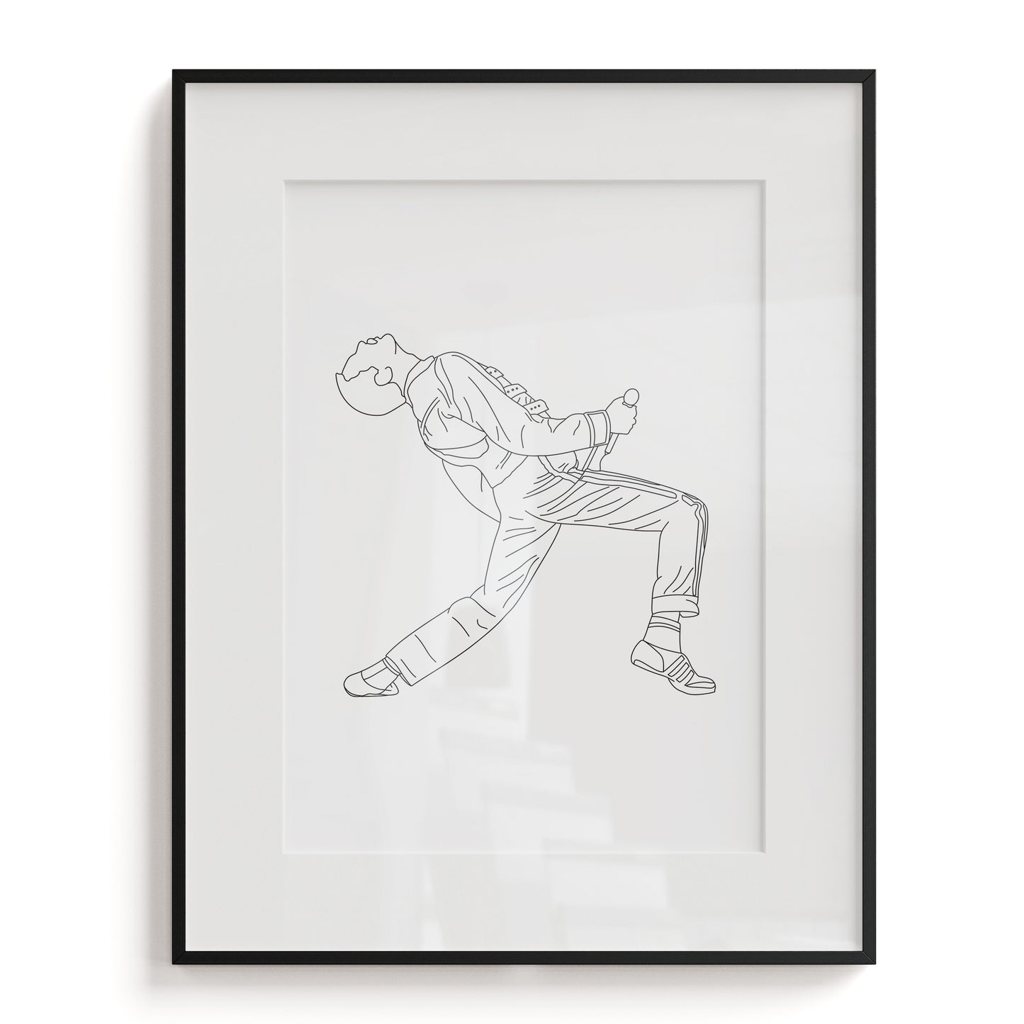 Freddie Mercury Line Art Print