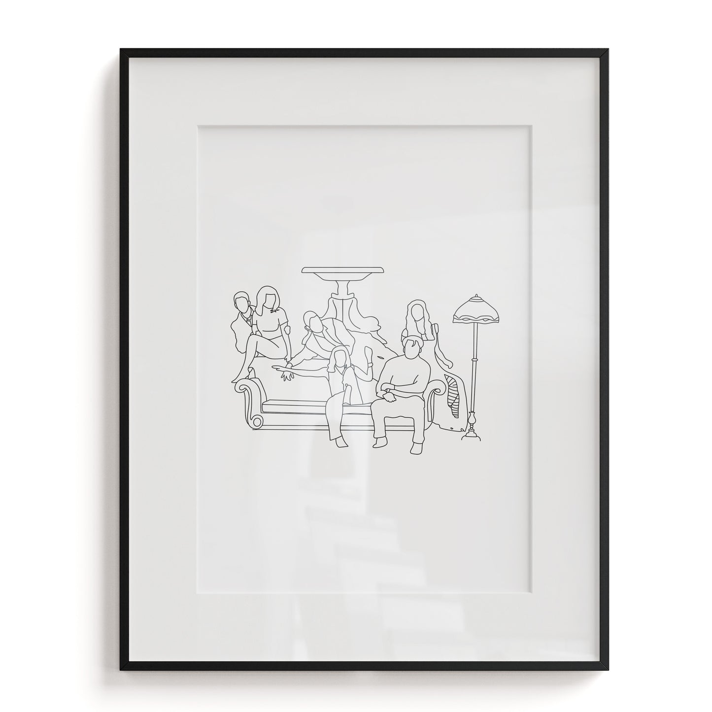 Friends Line Art Print