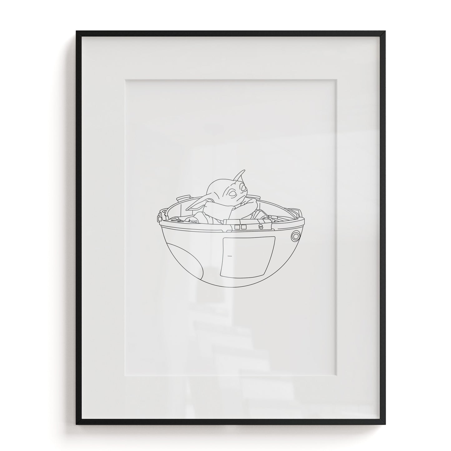 Grogu Line Art Print