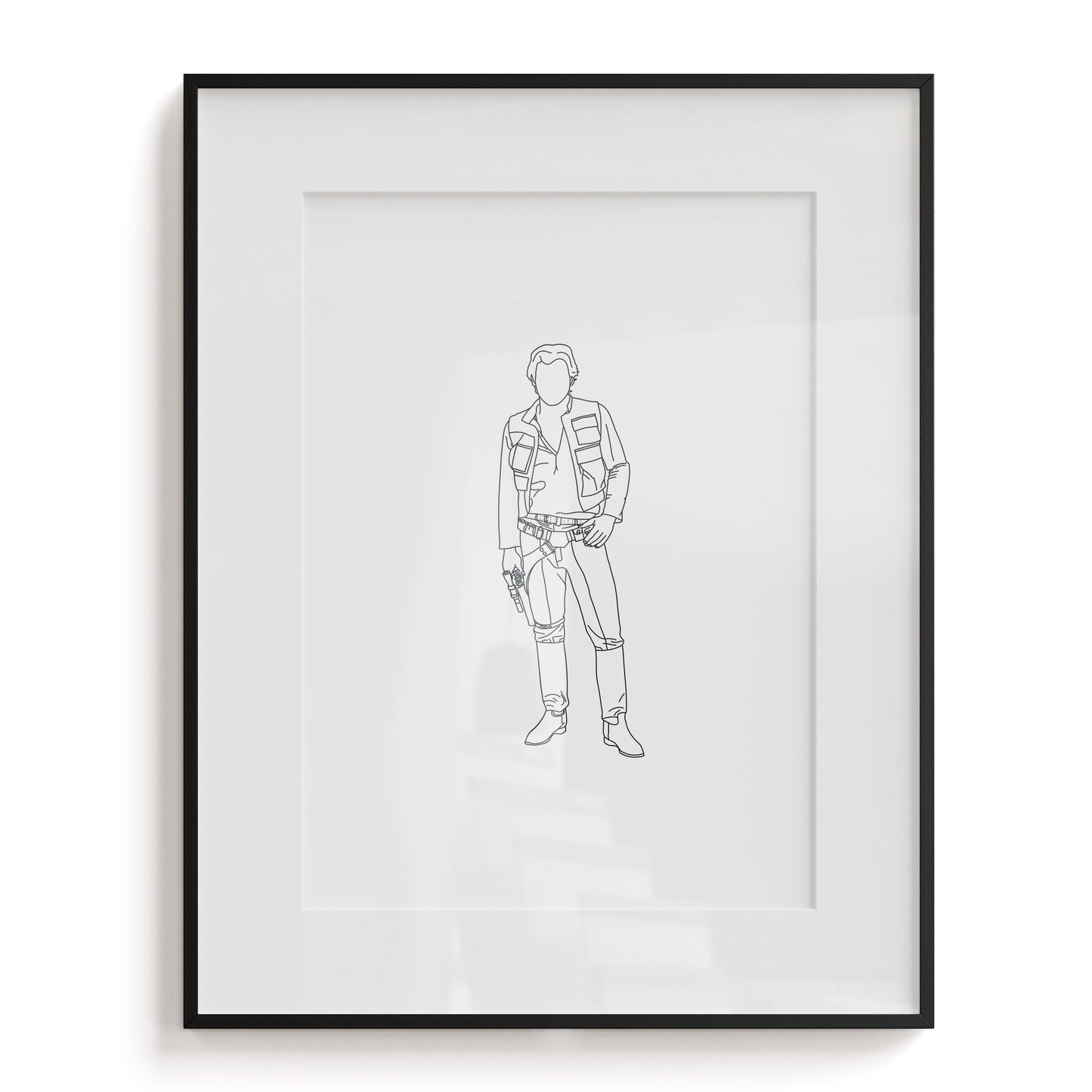 Han Solo Line Art Print