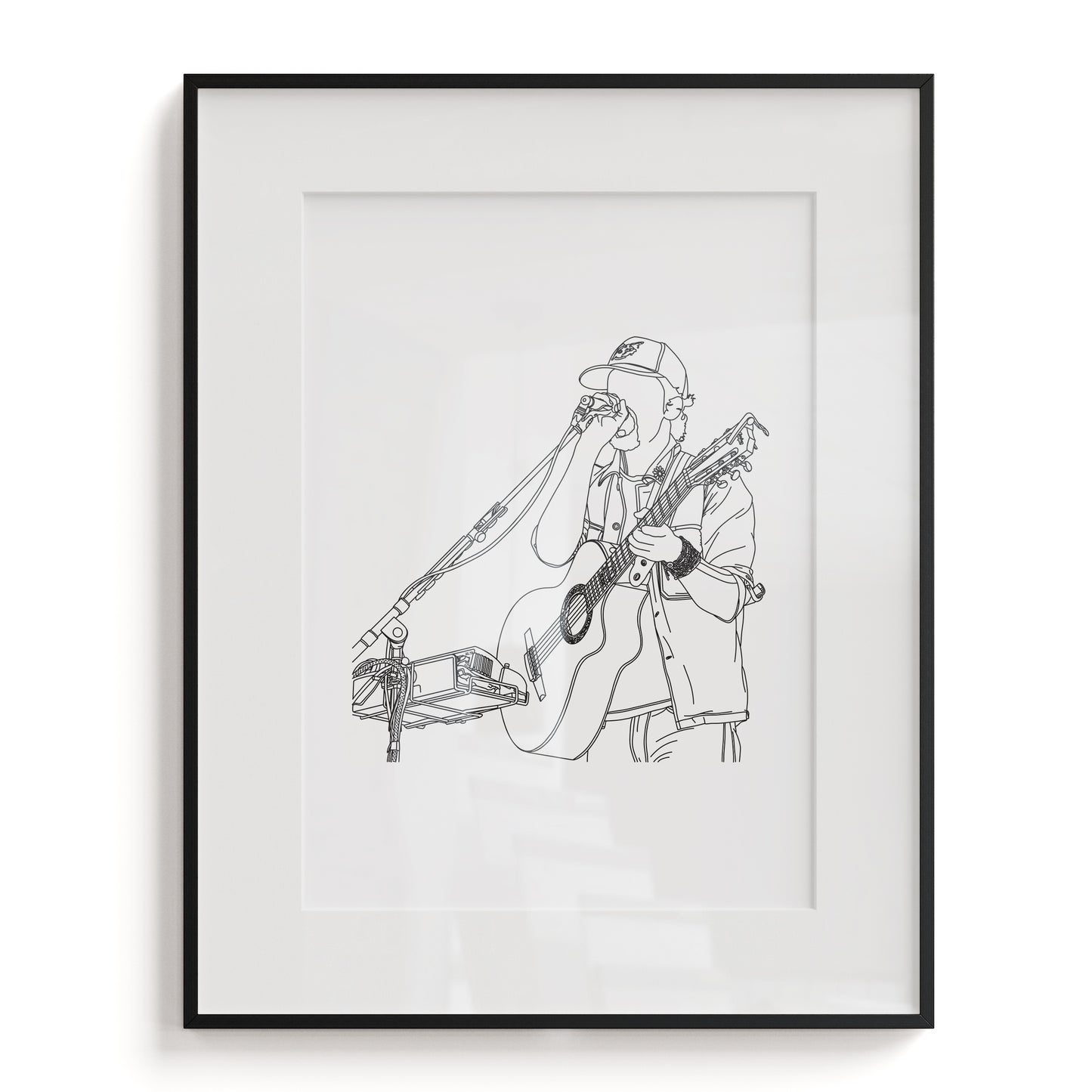 Jason Mraz Line Art Print