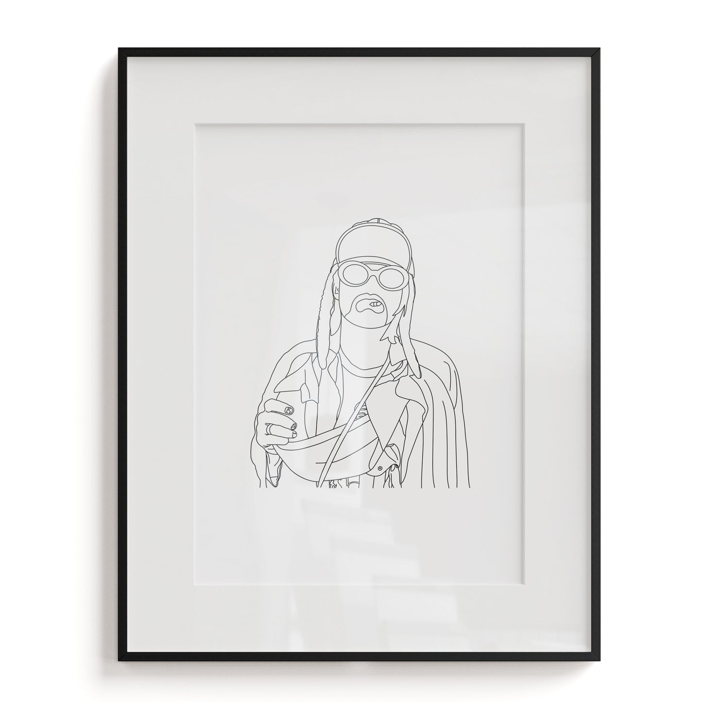 Kurt Cobain Line Art Print