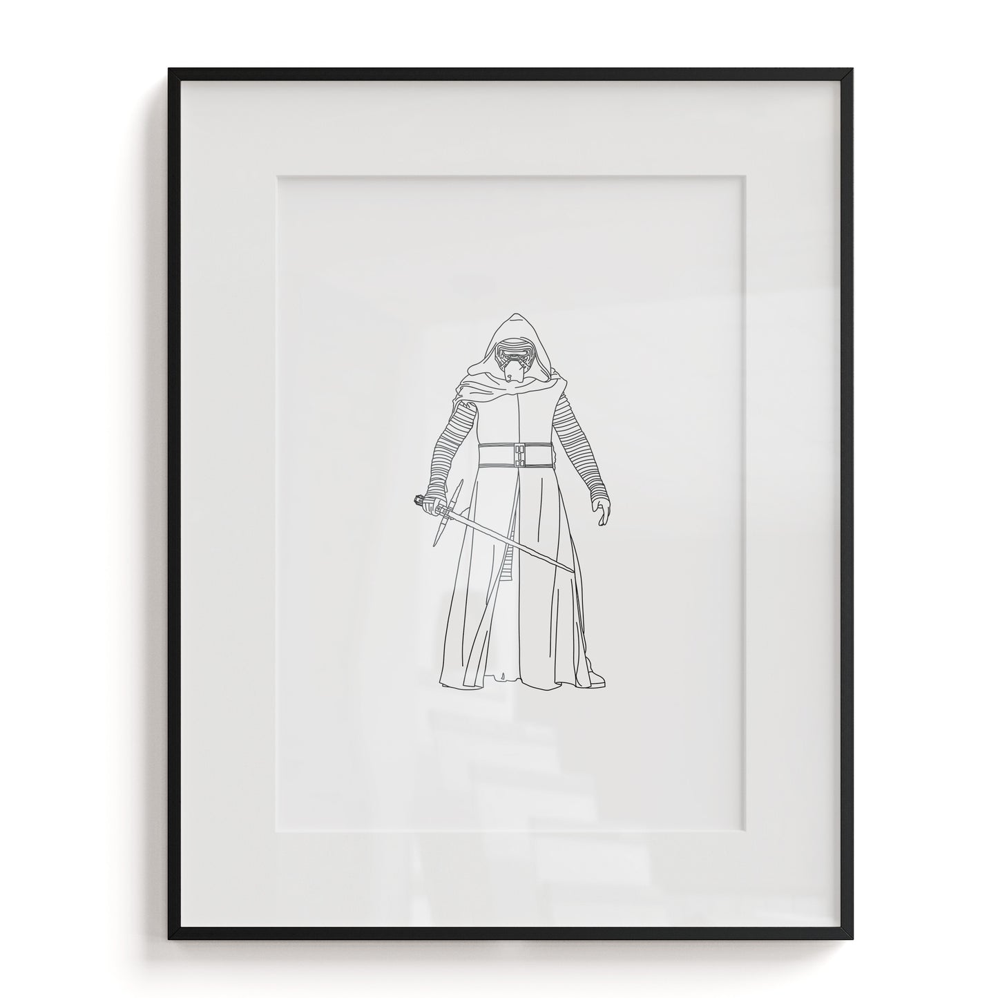 Kylo Ren Line Art Print