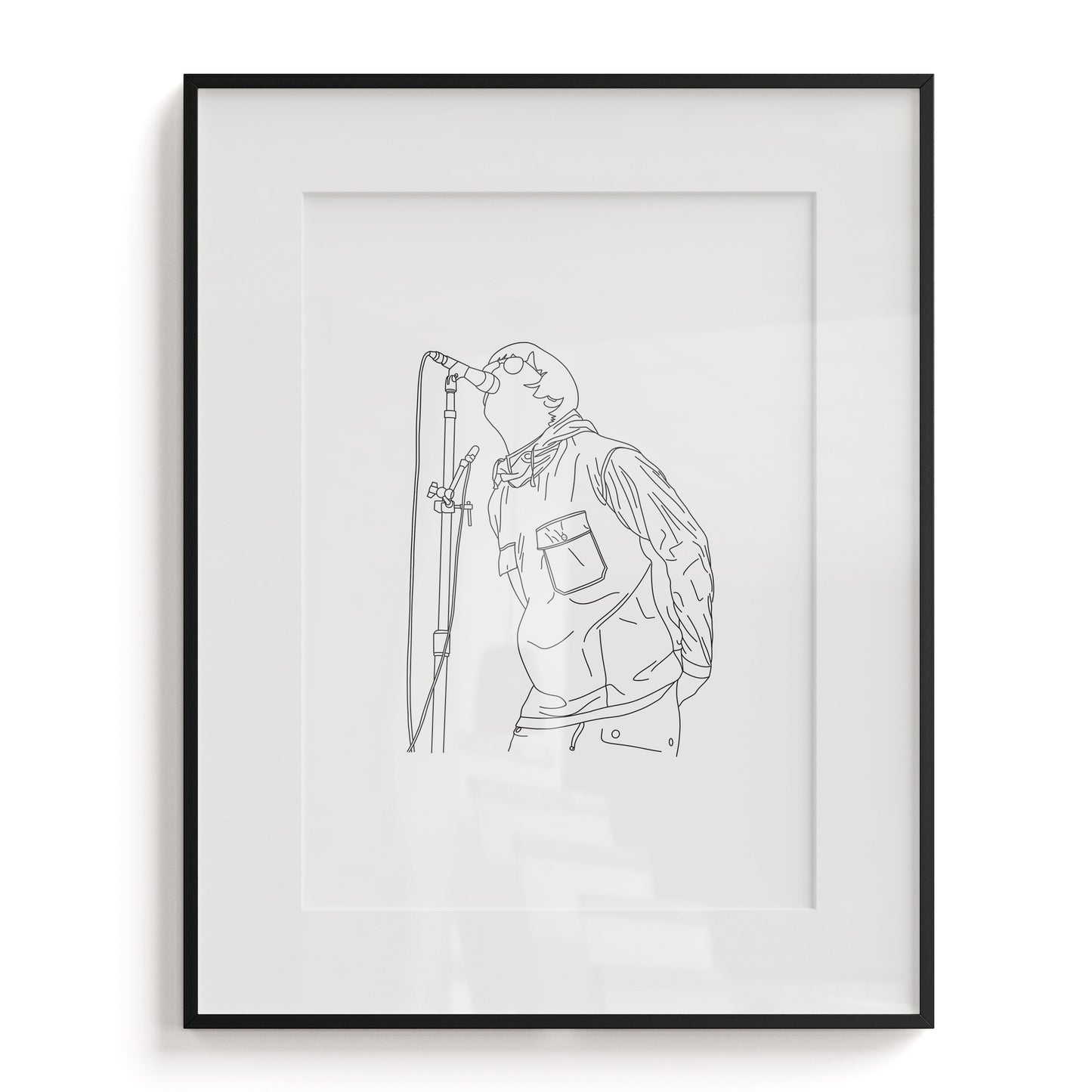 Liam Gallagher Line Art Print