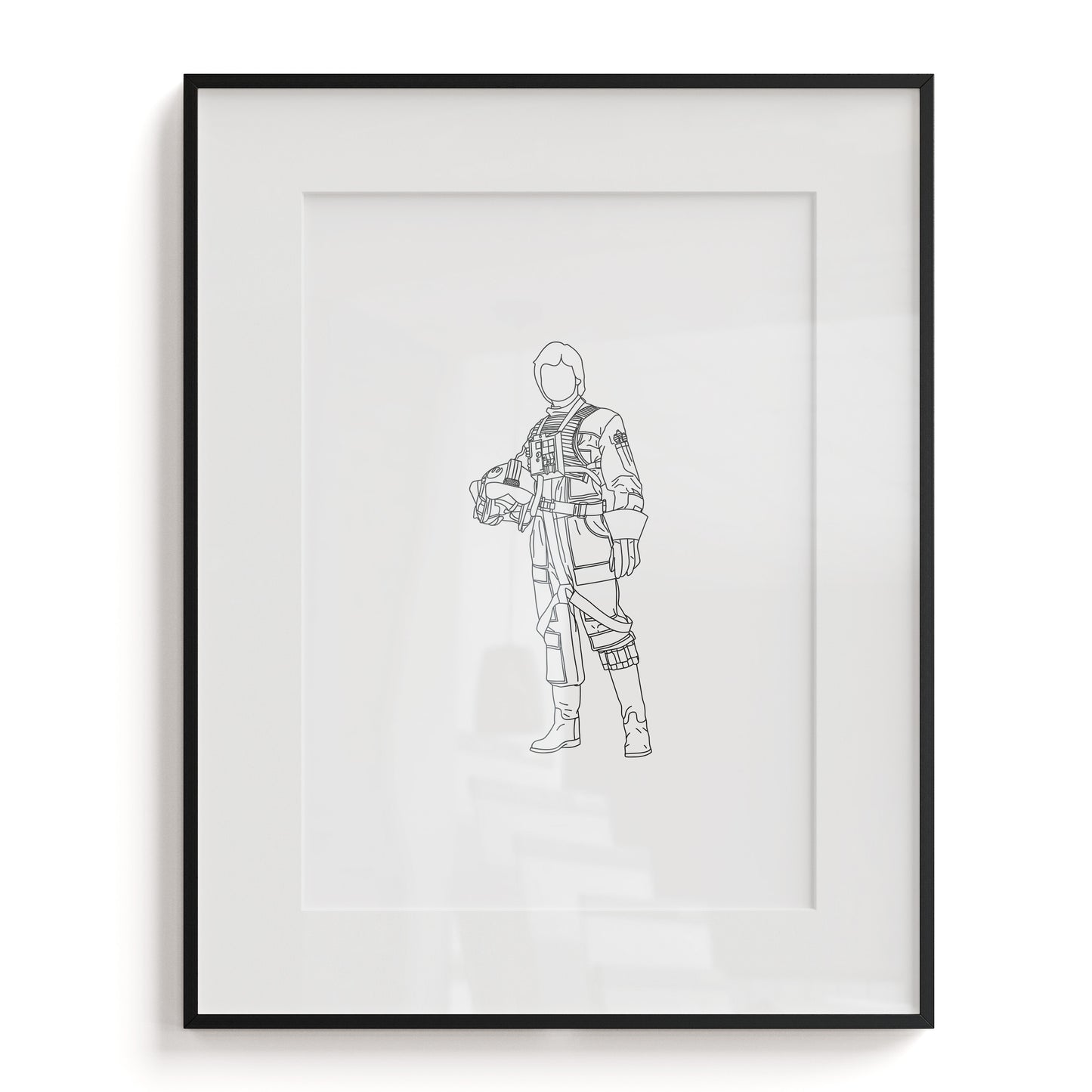 Luke Skywalker Line Art Print
