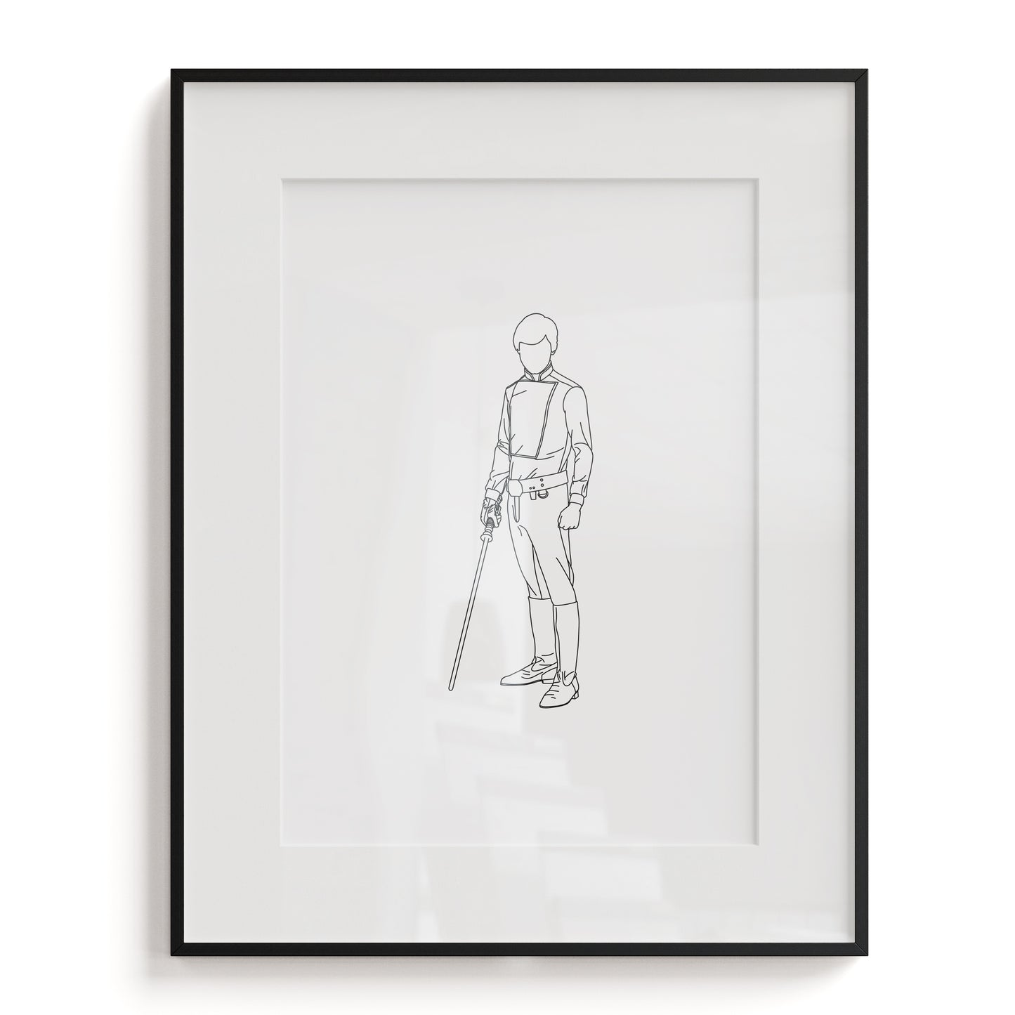 Luke Skywalker (Return of the Jedi) Line Art Print
