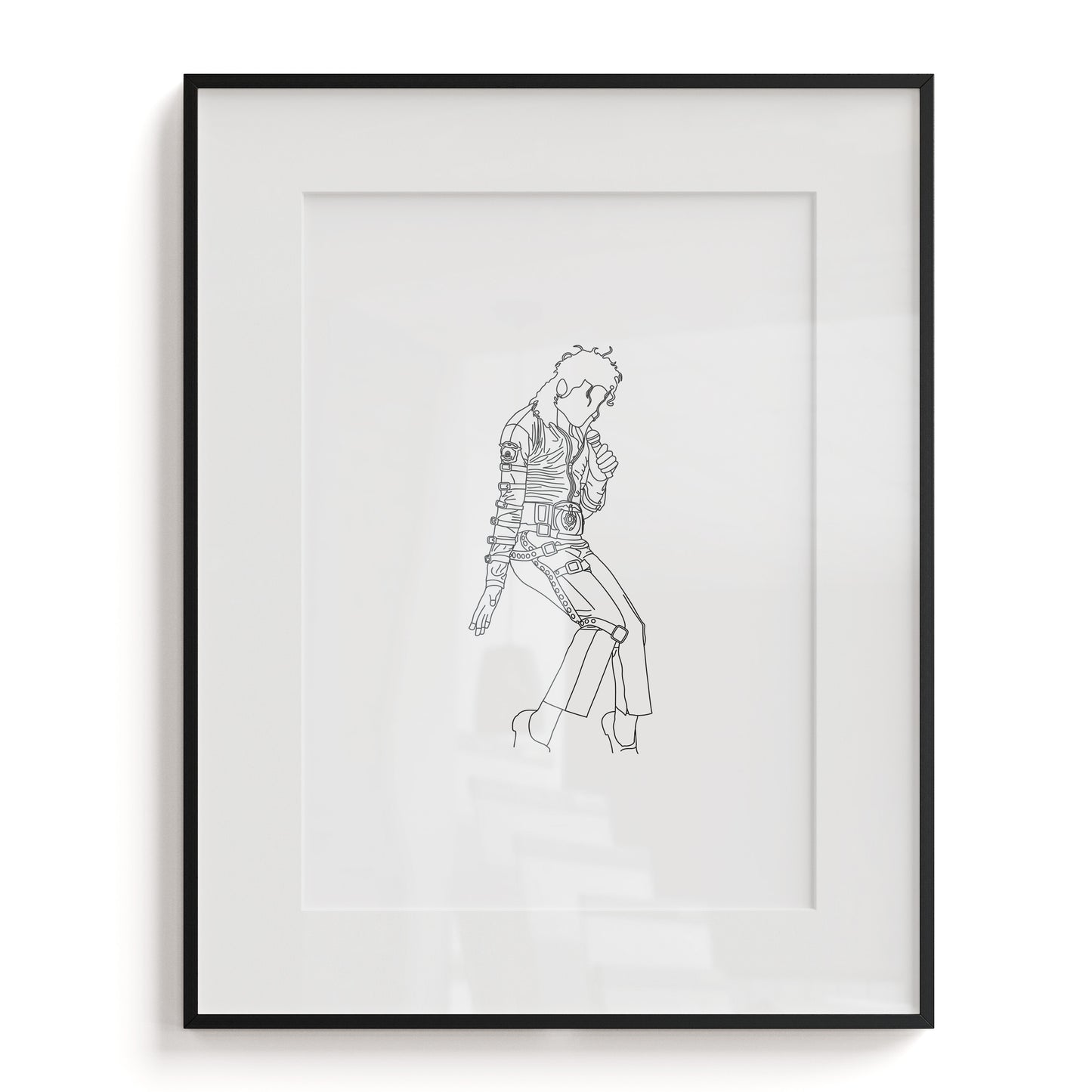 Michael Jackson Line Art Print