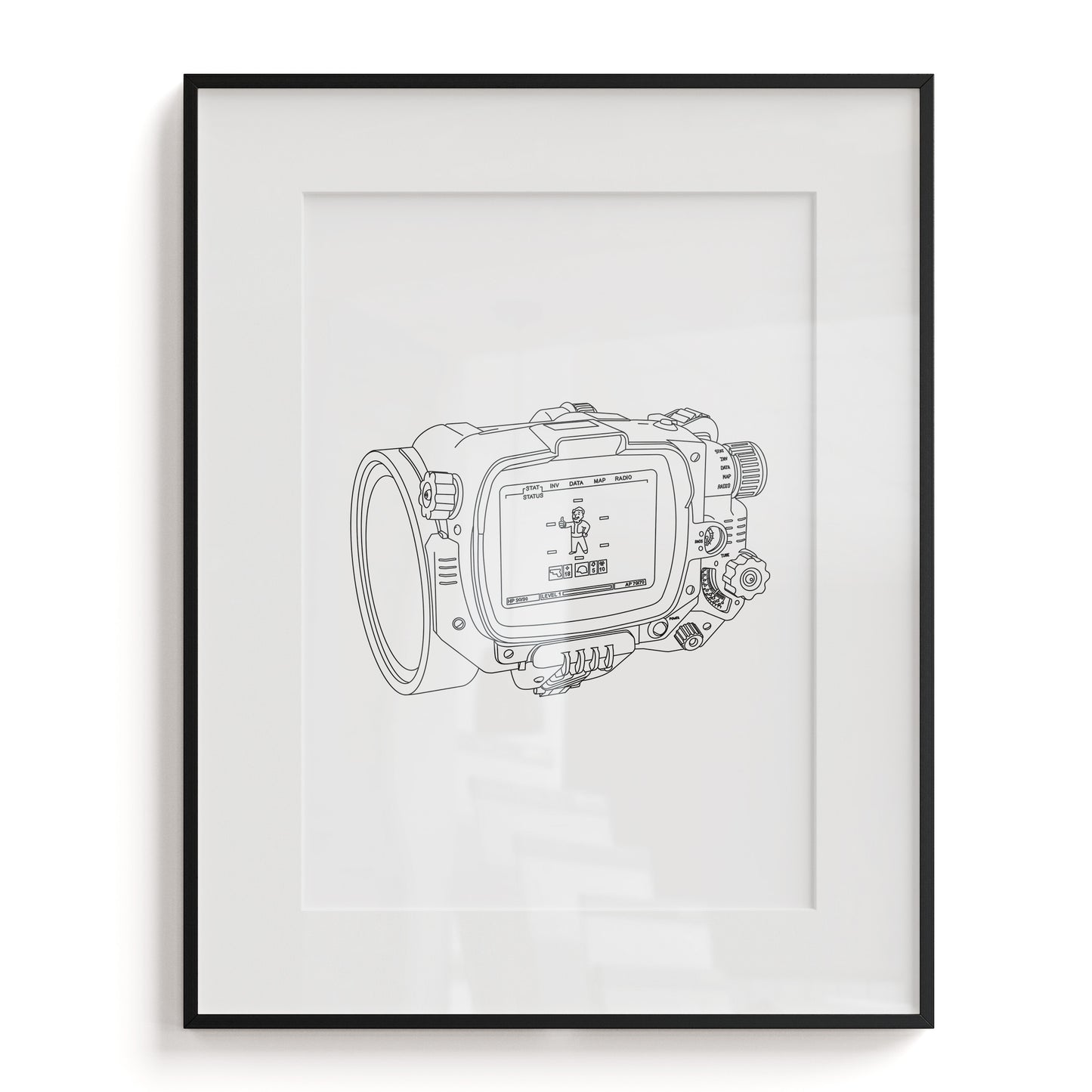 Pip-Boy Line Art Print