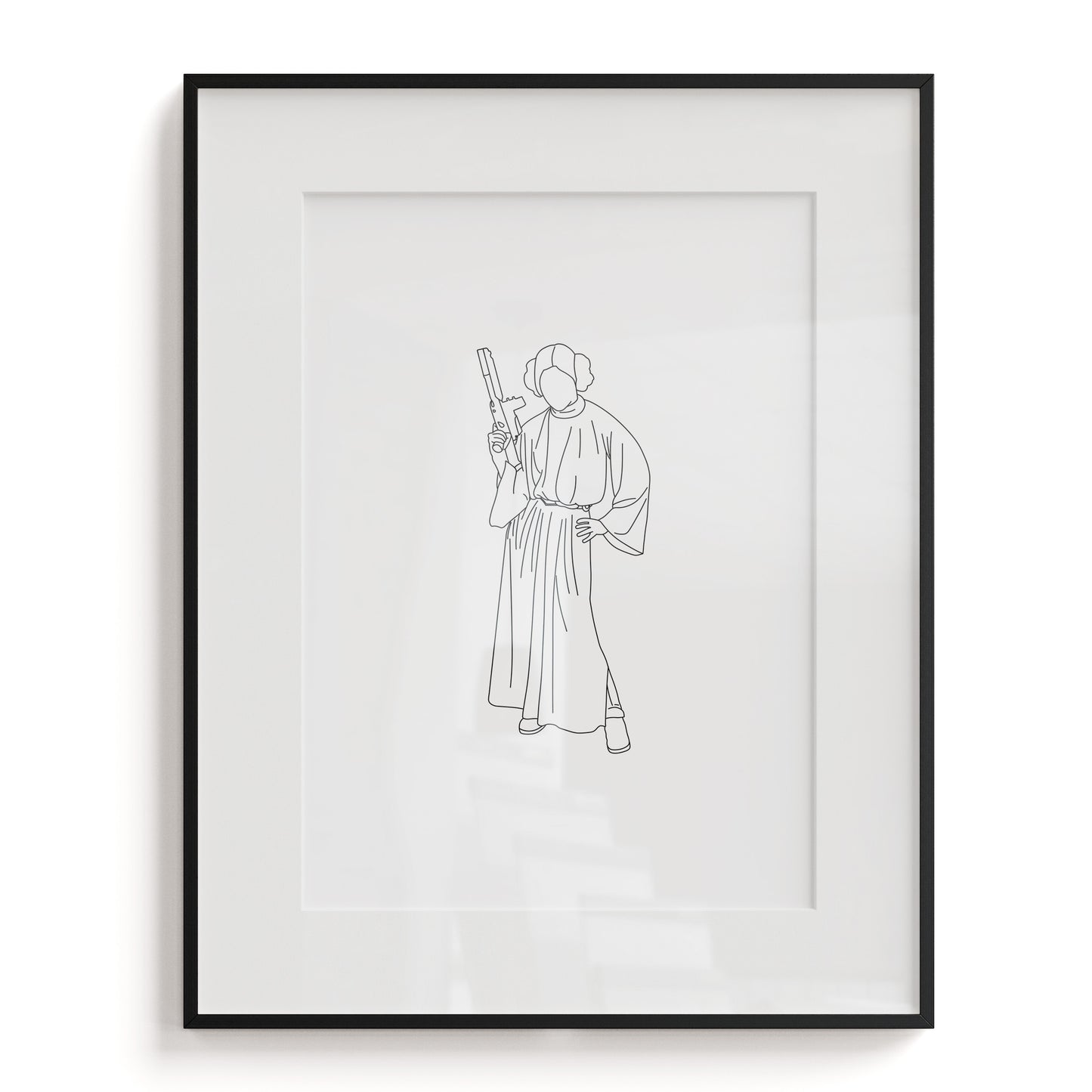 Princess Leia Line Art Print