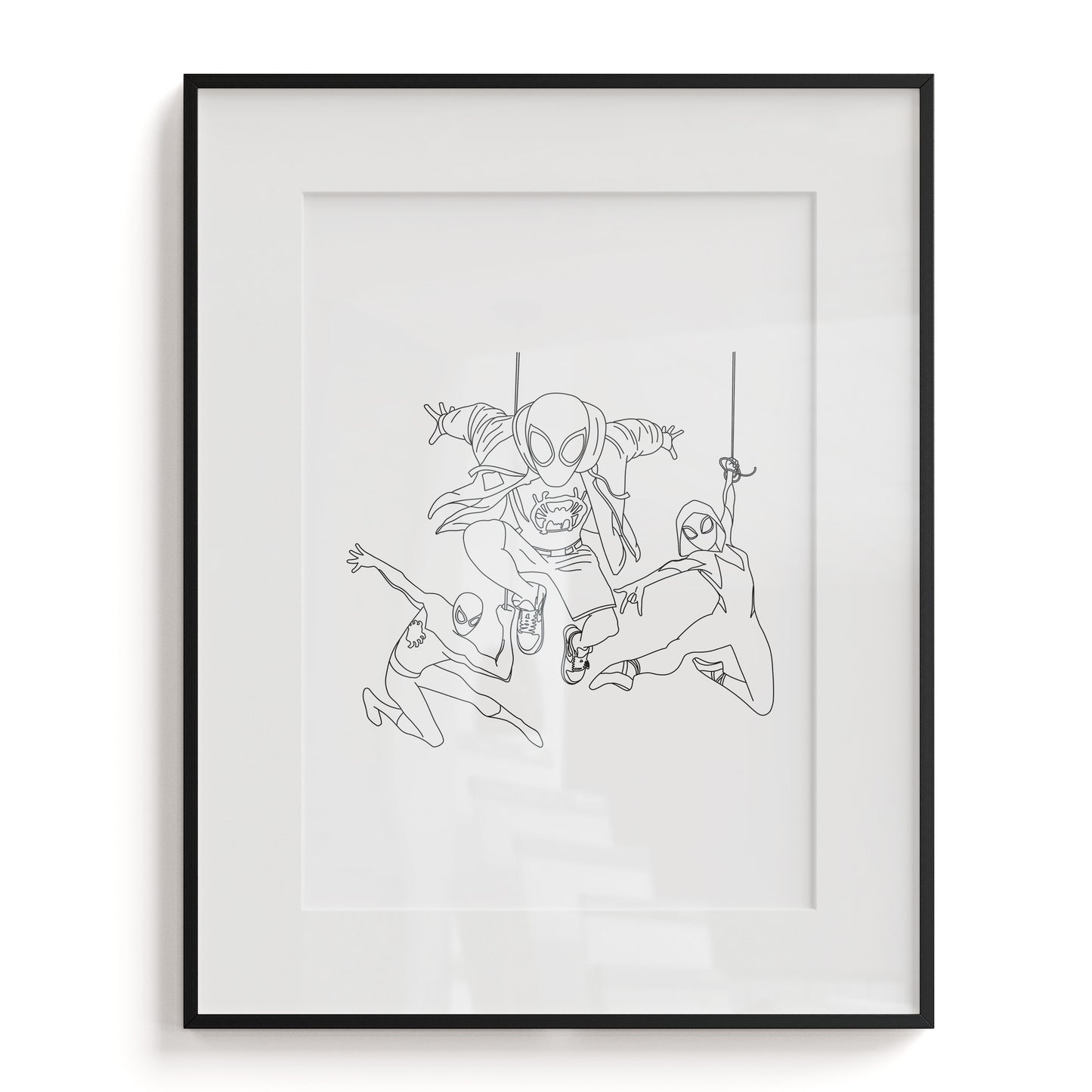 Into the Spider-Verse Line Art Print