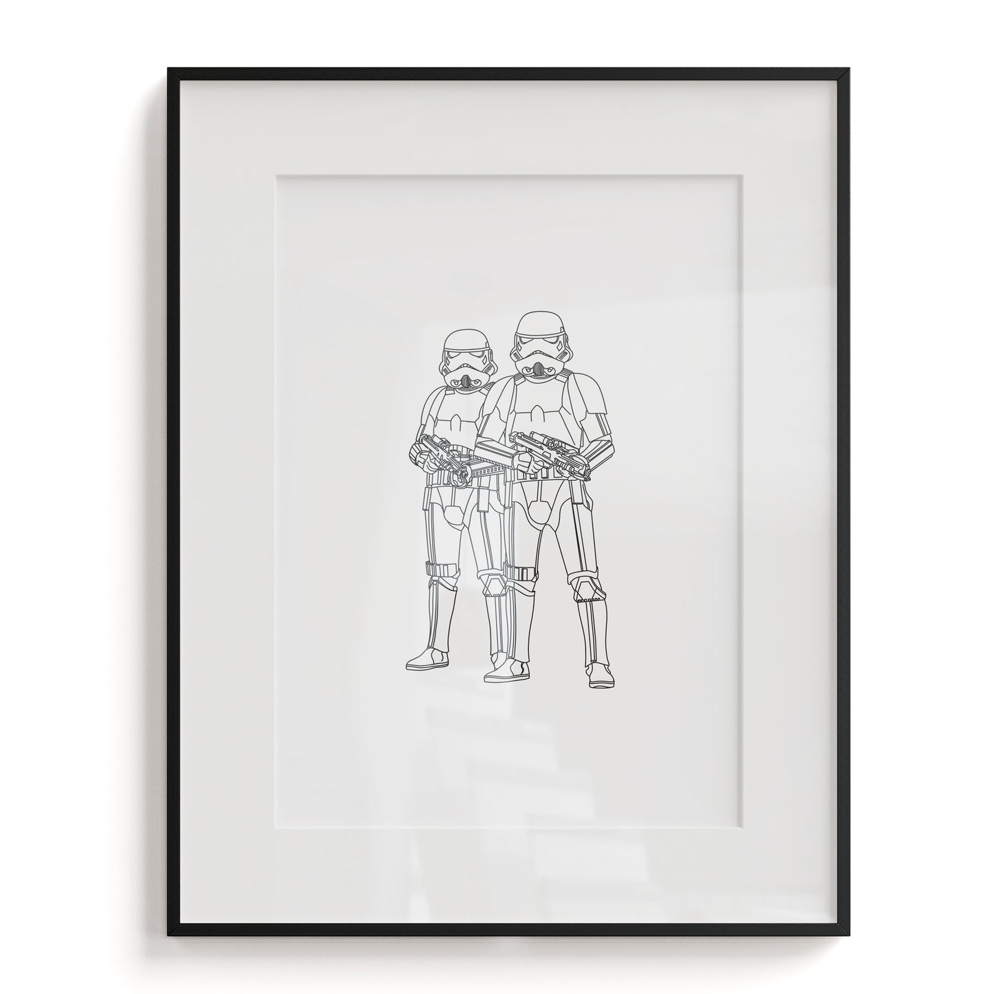 Stormtrooper Line Art Print