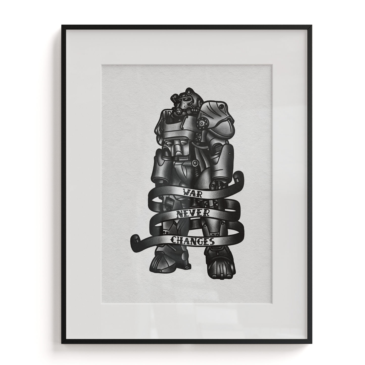 War Never Changes - Fallout Tattoo Flash Print