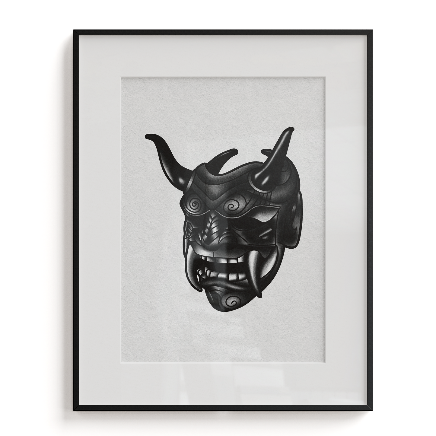 Oni Mask - Traditional Tattoo Flash Print