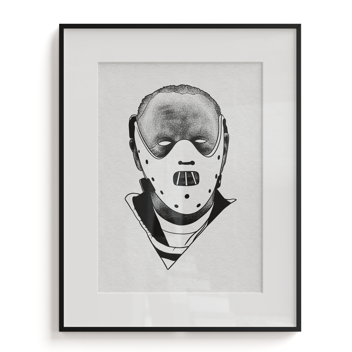 Hannibal Lecter - Blackwork Art Print