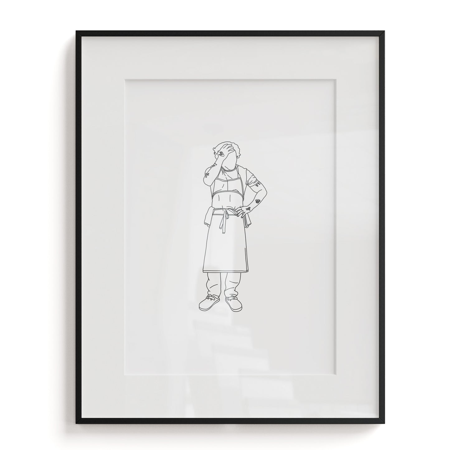 The Bear Line Art Print