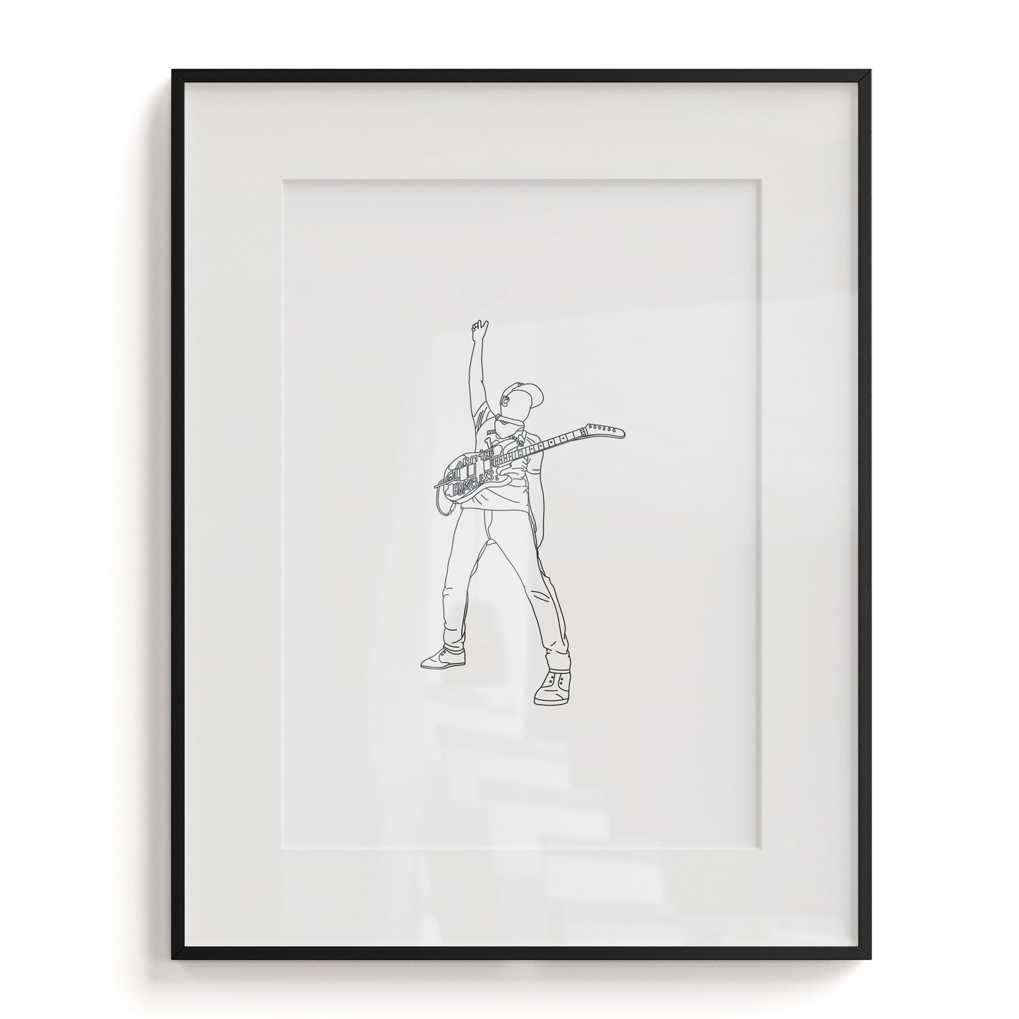 Tom Morello Line Art Print