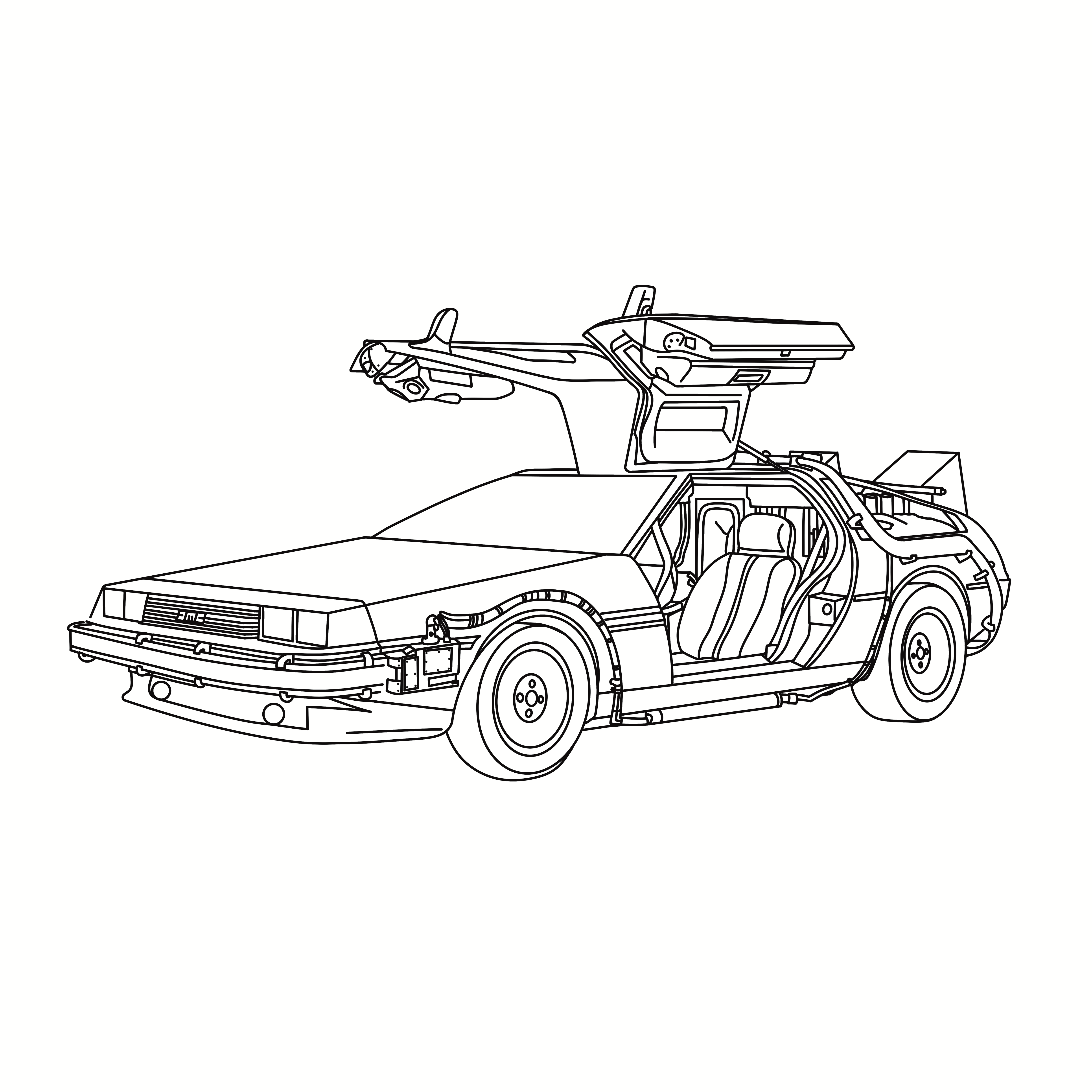 Minimalist Movie Car Art Prints by ElliotDrawsStuff