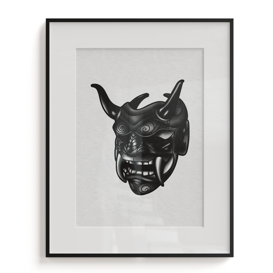 Oni Mask - Traditional Tattoo Flash Print