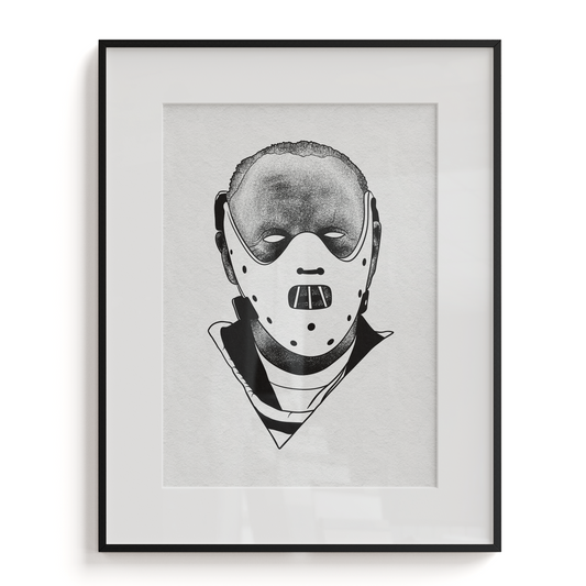 Hannibal Lecter - Blackwork Art Print