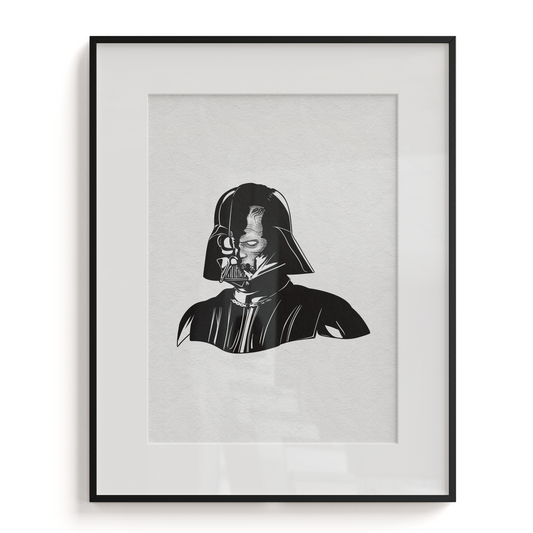 Darth Vader - Blackwork Art Print