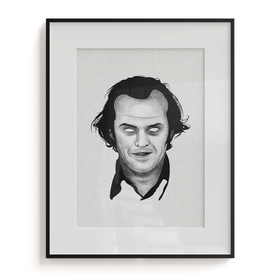 Jack - The Shining Blackwork Art Print