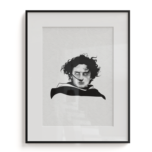 Paul Atreides – Dune Blackwork Art Print
