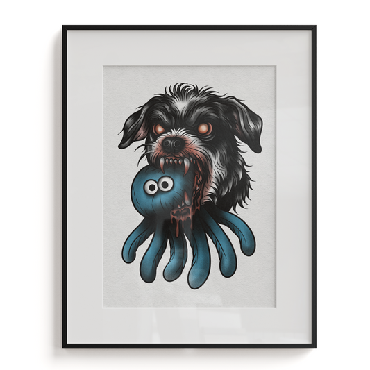 Custom Pet Portrait Tattoo Flash Print